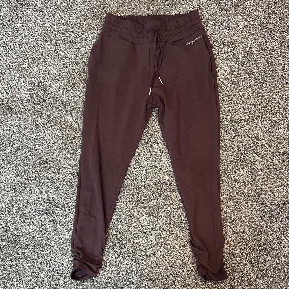 Womens Brown/Maroon Jogger Pants